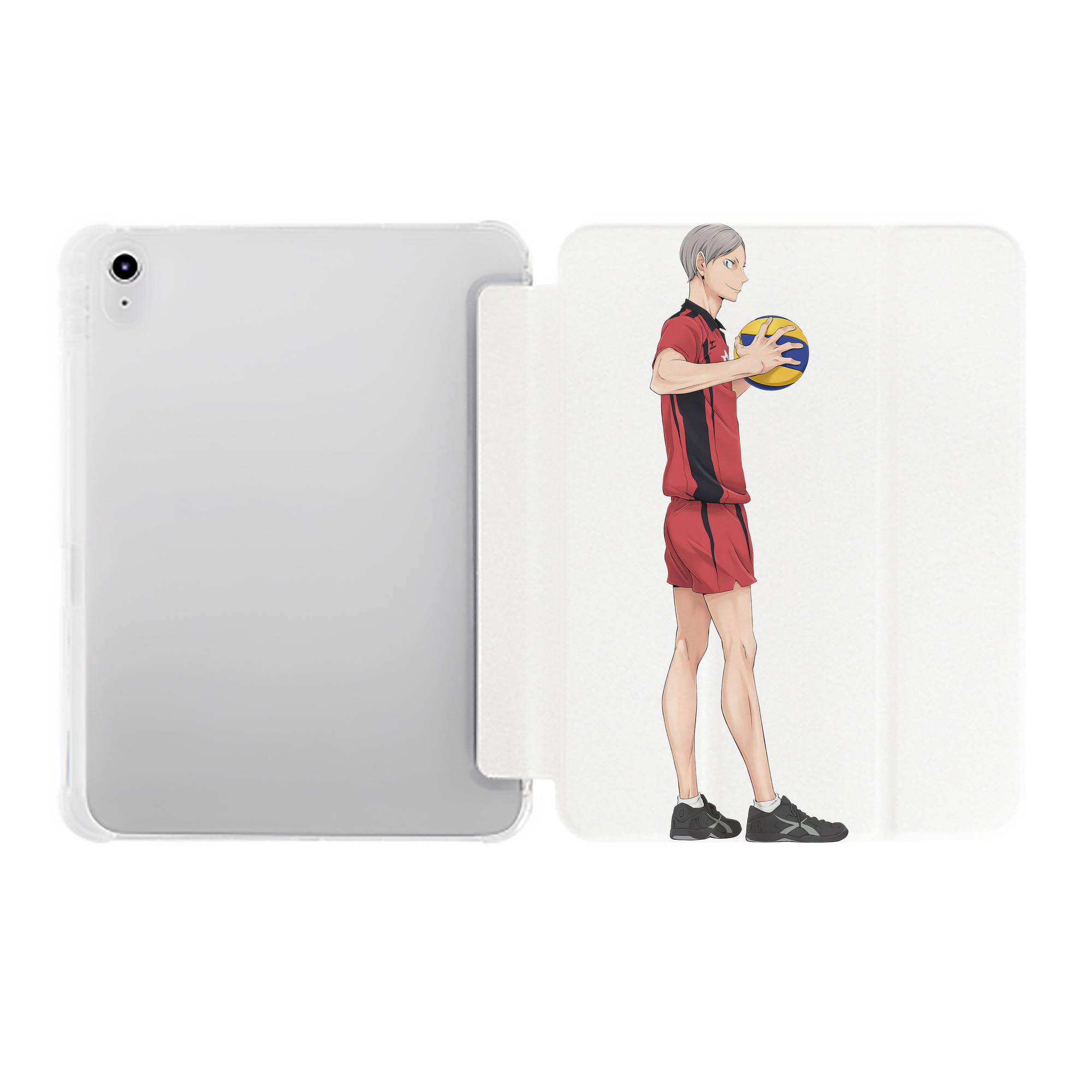 （画像用） ハイキュー!! Haikyu!! IPad ケース ペン収納付き 三つ折りスタンド PUレザー×シリコン 対応機種9.5/10.5/10.9インチ